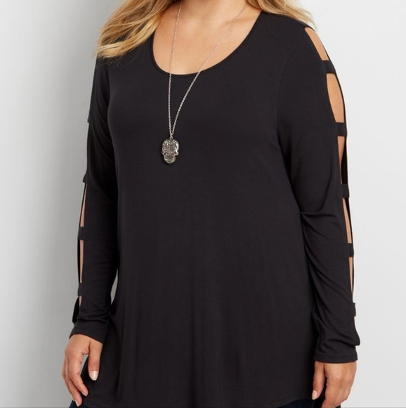 Longsleeve Shirt with sleeve cutouts - Picture 1 of 7